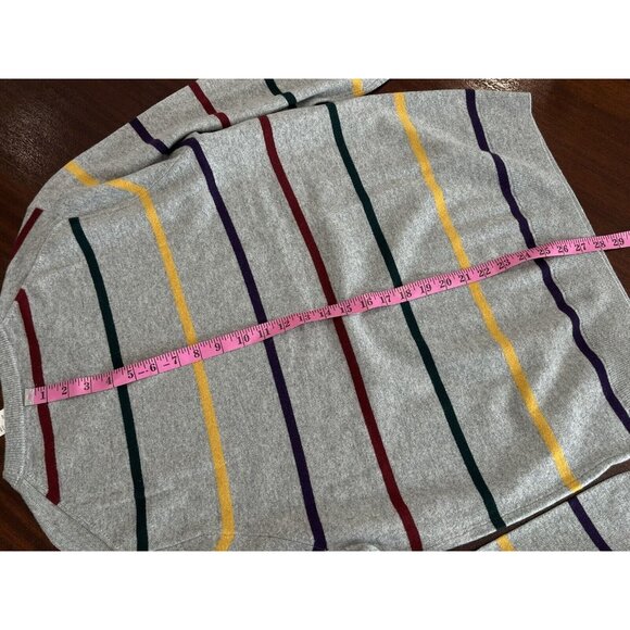 NWT J.Crew 100% Cashmere Crewneck Sweater Grey Stripe BM092 Mens Size XL $168 - Picture 11 of 12